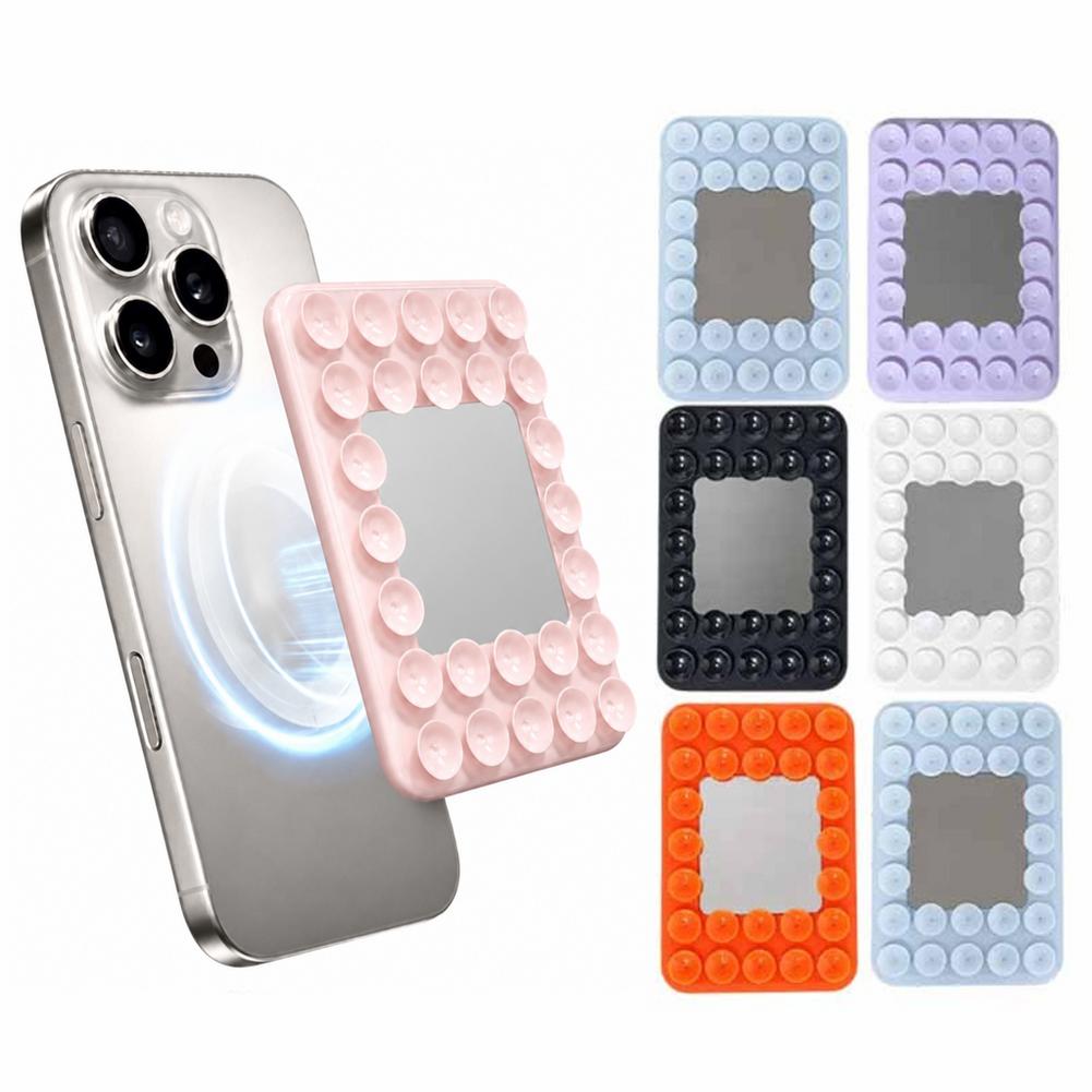 Bathroom Cabinet Mirror - Silikonowy uchwyt na telefon z przyssawką