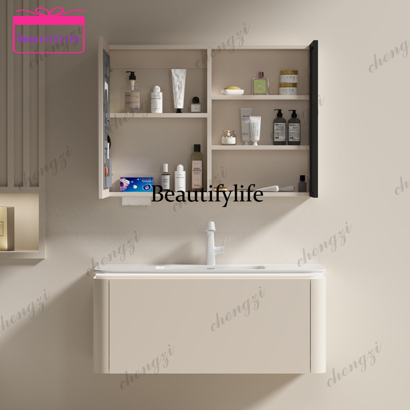 Bathroom Cabinet Mirror - Szafka łazienkowa A17 z litego drewna