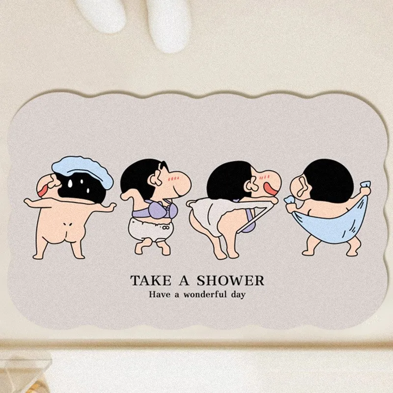 Home Bathroom Floor Mats - Cartoon Cute Crayon Shin-chan Dom Łazienka