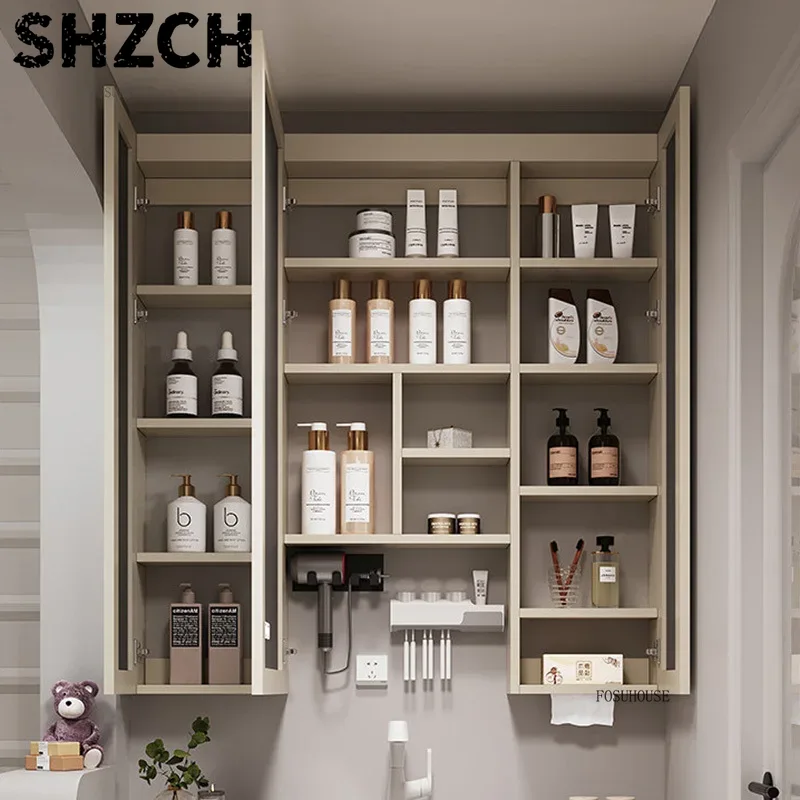 Bathroom Cabinet Mirror - Nowoczesne, pogrubione lustro łazienkowe ze zintegrowaną