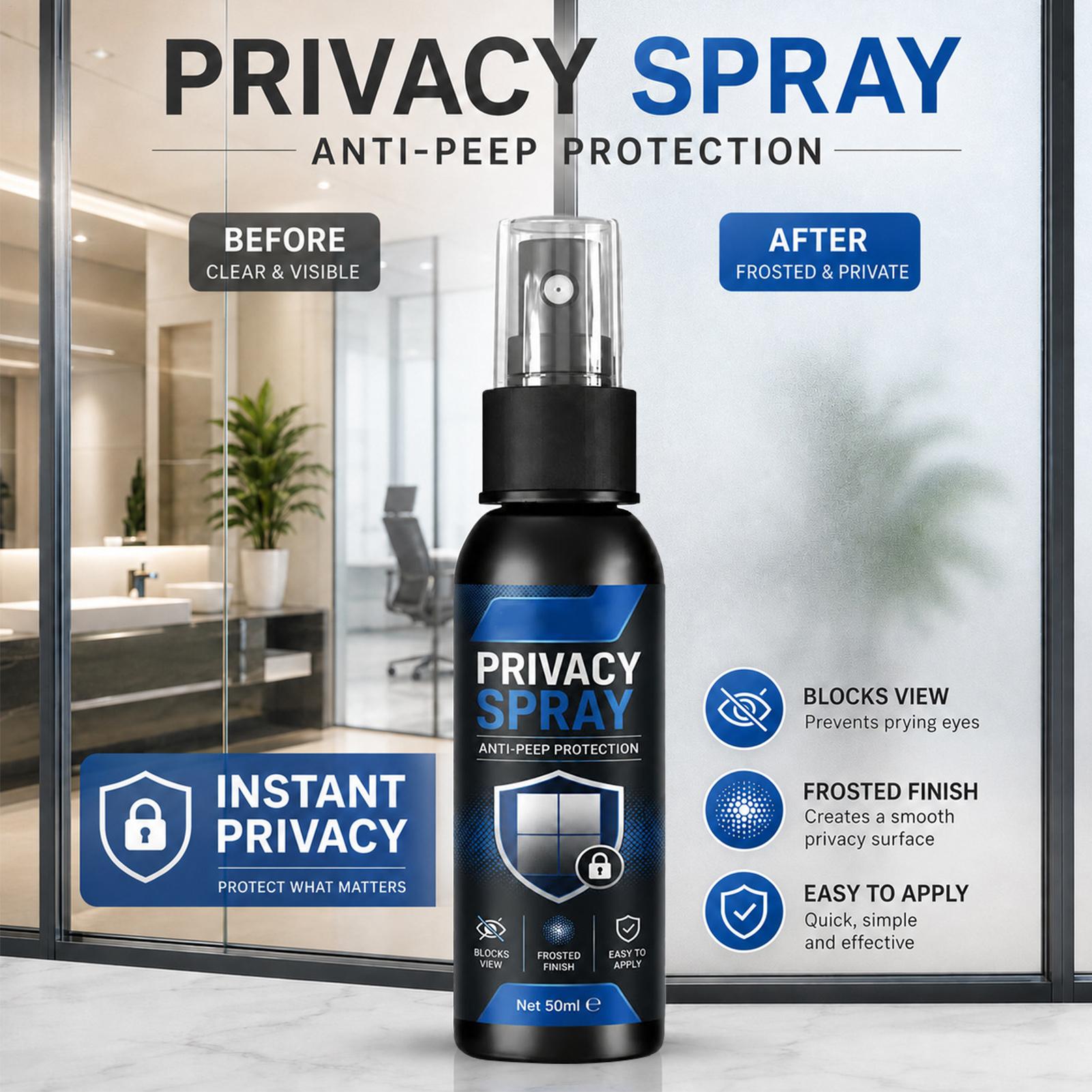 Home Bathroom Glass - 50ml szklany spray matujący do okien,