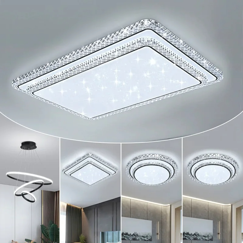 Home Bathroom Design Simple - Nowoczesna diamentowa lampa sufitowa LED o