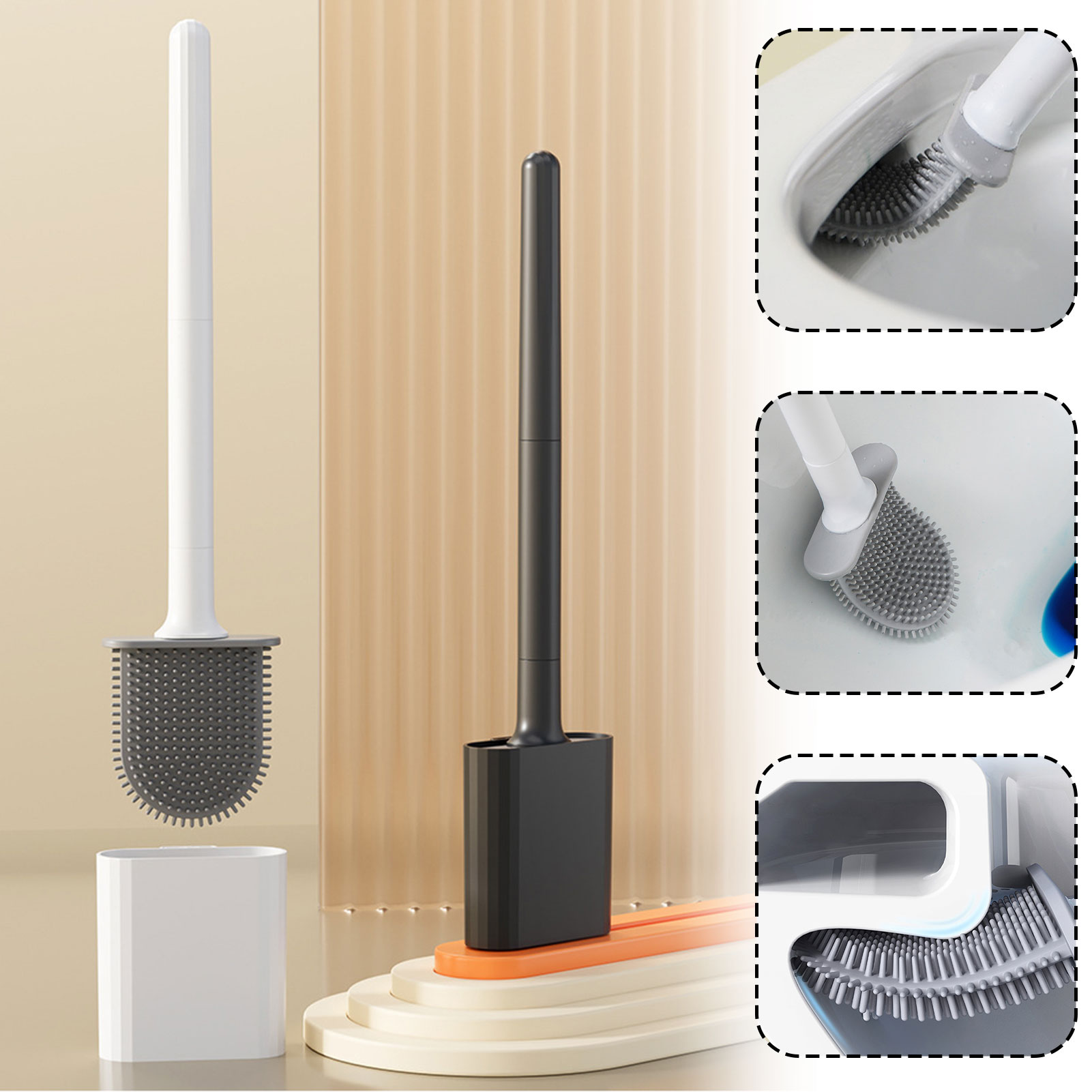 Toilet Brush Holder - Silikonowa szczotka do toalety z uchwytem