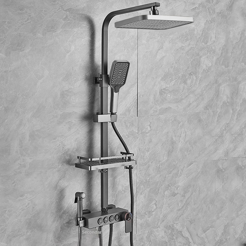 Home Bath - Zestaw prysznicowy ze stali nierdzewnej, anty-kalkowy,