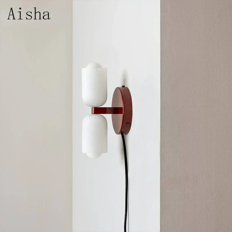 Home Bathroom Design Simple - Szklana lampa ścienna Prosty podwójny kinkiet