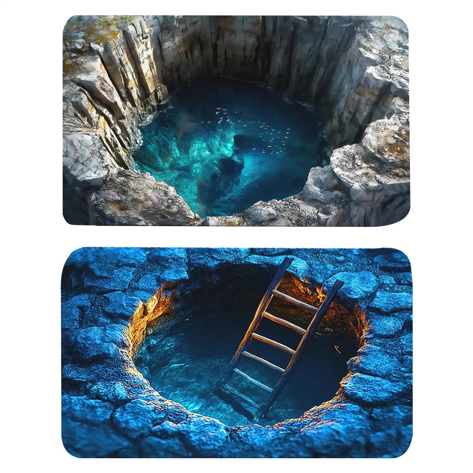 Home Bathroom Floor Mats - Dywan z efektem iluzji optycznej 3D,