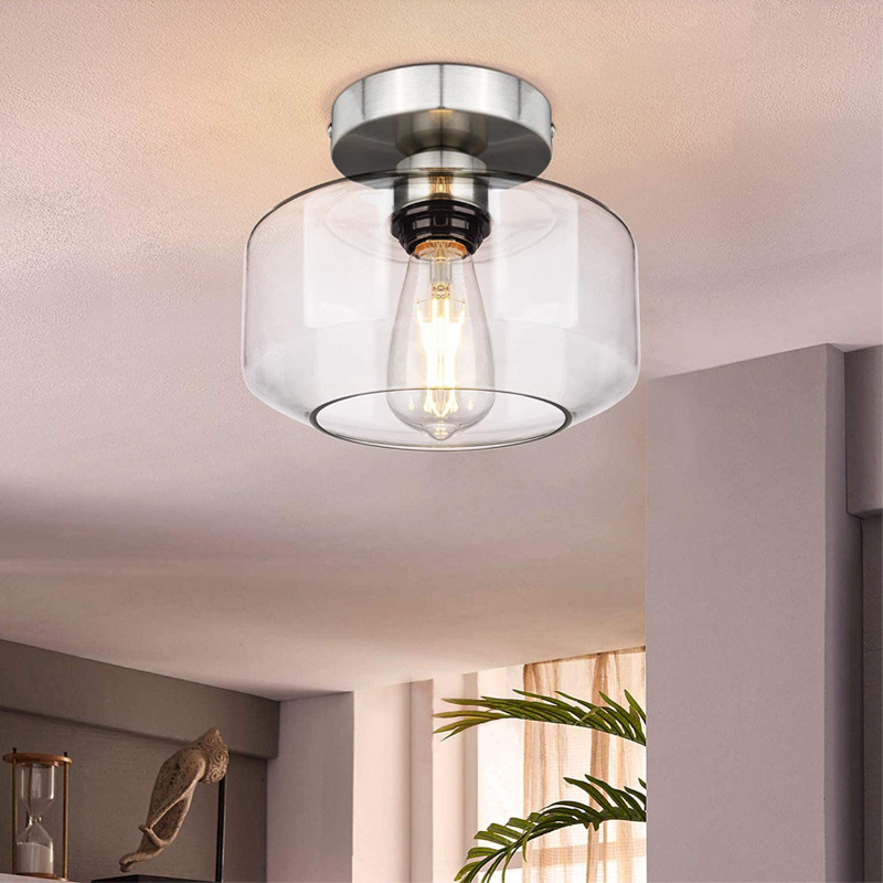 Home Bathroom Design Simple - Nordyckie Nowoczesne Proste Szklane Lampy Sufitowe