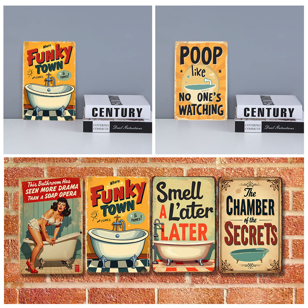 Zabawne Zasady Toalety Vintage – Home Bathroom Rules recenzja i cena