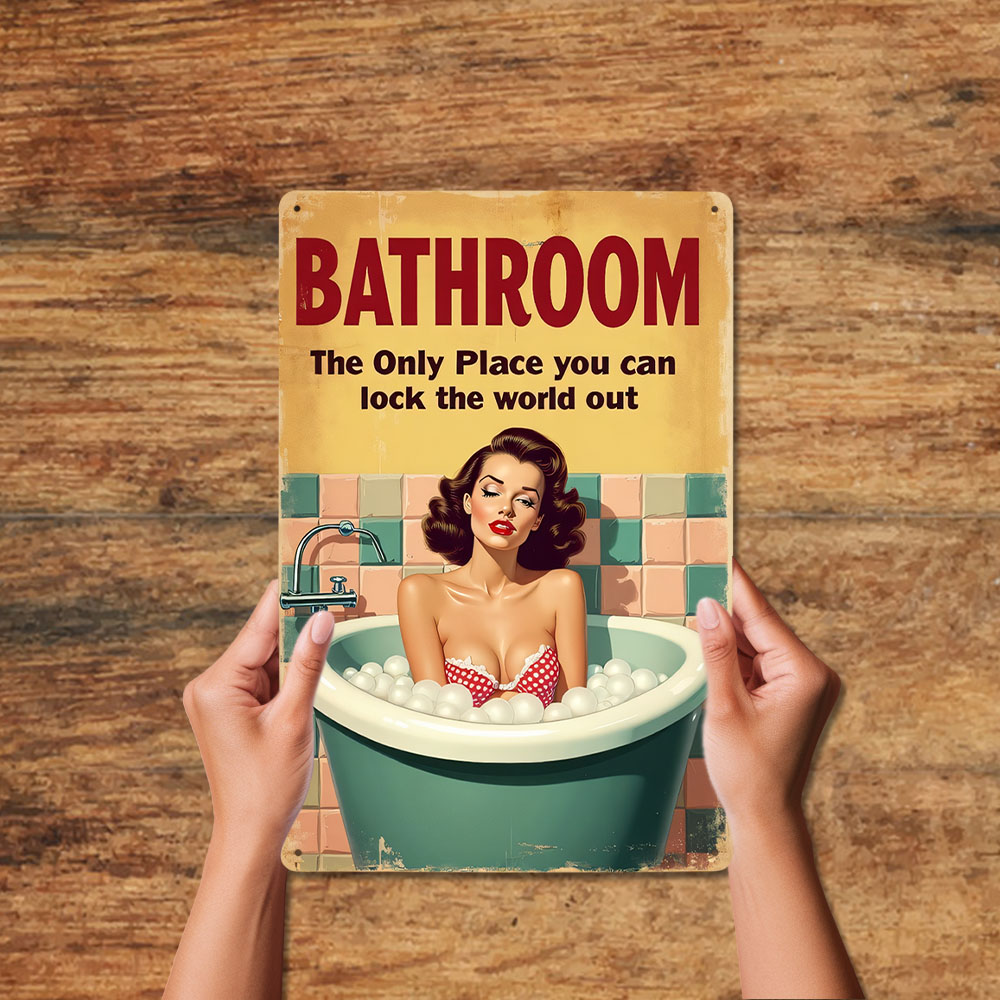 Zabawne Zasady Toalety Vintage – Home Bathroom Rules recenzja i cena