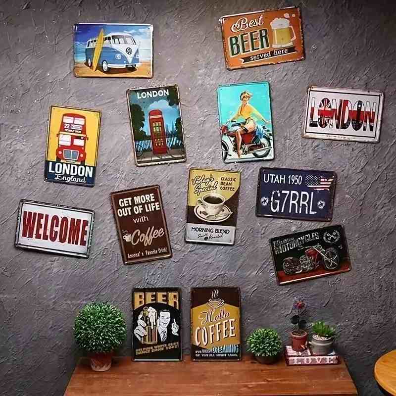 Retro Metalowy Znak z Napisem  – Home Bathroom Rules recenzja i cena