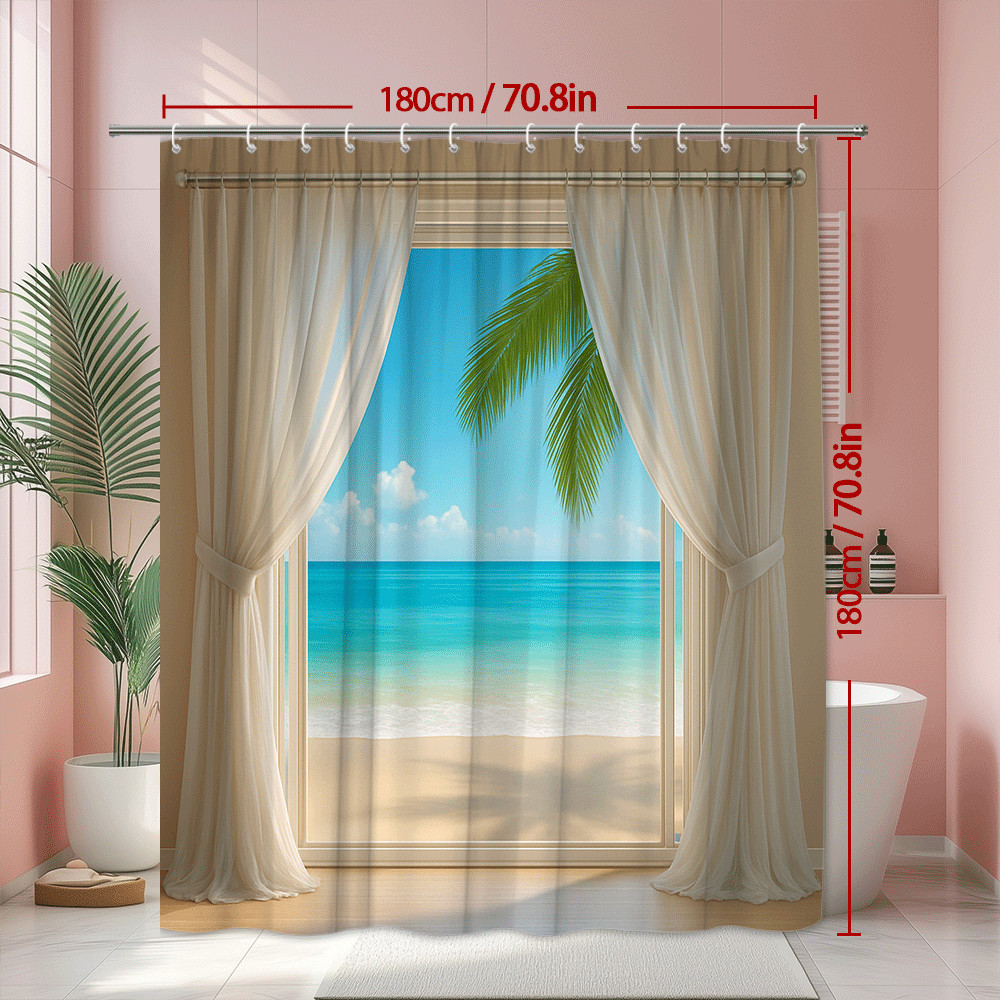 Zasłona prysznicowa z motywem  – Home Bathroom Spa Ideas recenzja i cena
