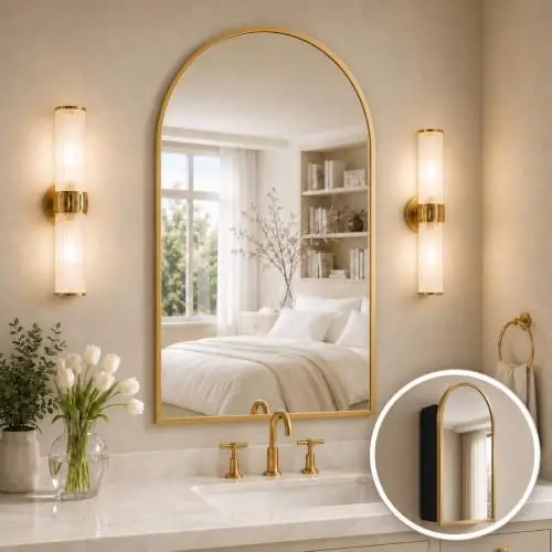 Łukowate lustro do szafki na l – Bathroom Cabinet Mirror recenzja i cena