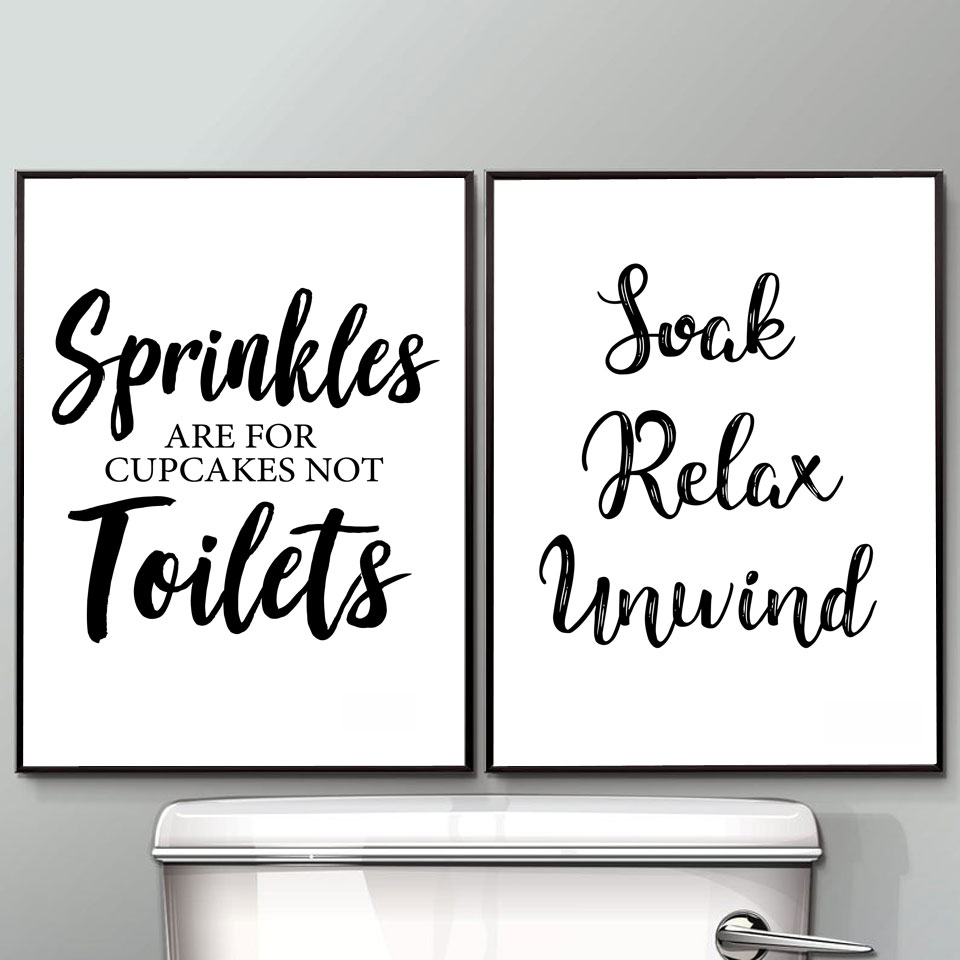 Obraz na płótnie do łazienki,  – Home Bathroom Rules recenzja i cena