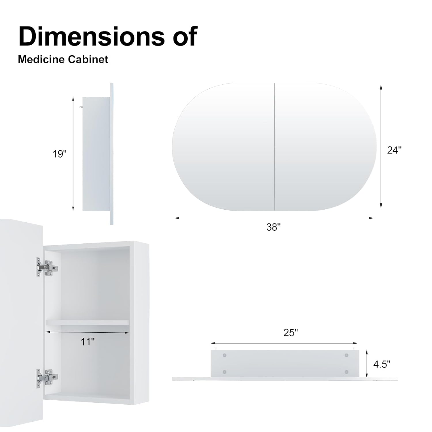 Owalna szafka łazienkowa z lus – Bathroom Cabinet Mirror recenzja i cena