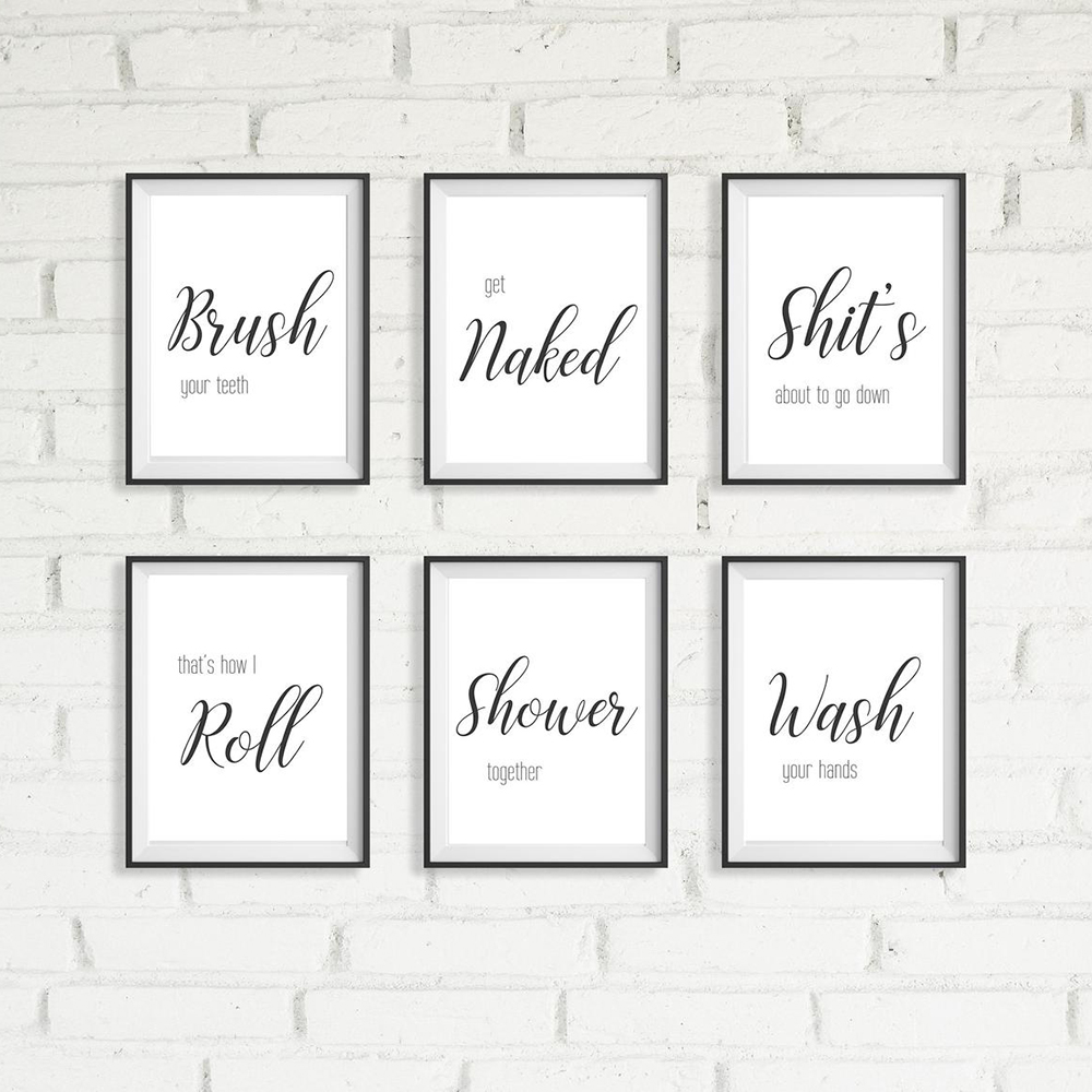 Wall Art Canvas Painting Funny – Home Bathroom Rules recenzja i cena