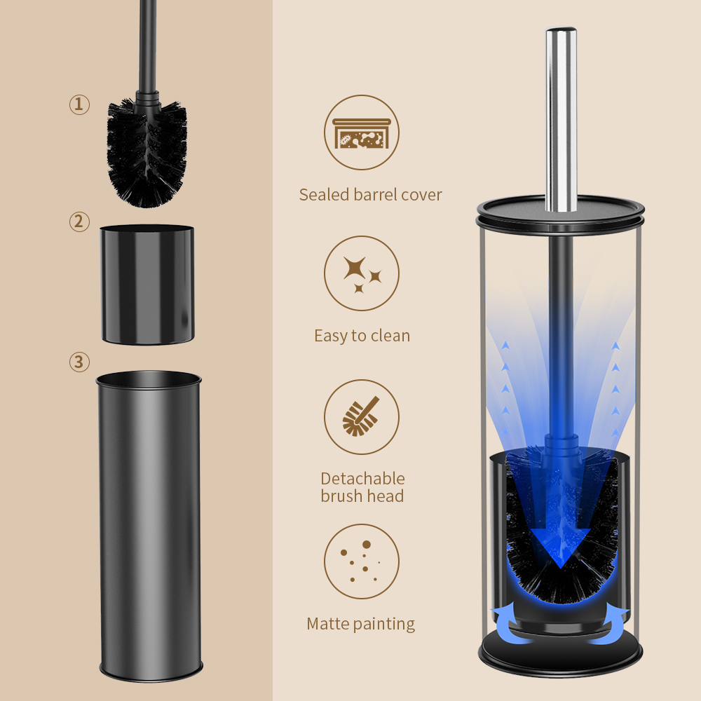 Czarna szczotka do WC z uchwyt – Toilet Brush Holder recenzja i cena