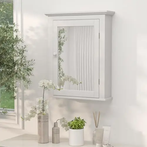 Biała szafka apteczna z lustre – Bathroom Cabinet Mirror recenzja i cena