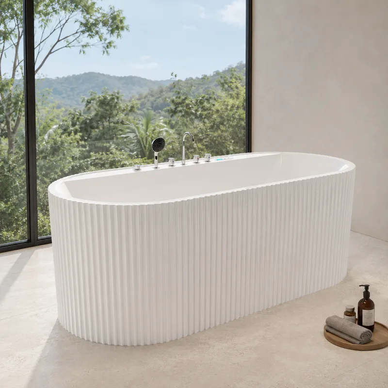Nowoczesna, owalna wanna akryl – Home Bathroom Design Simple recenzja i cena